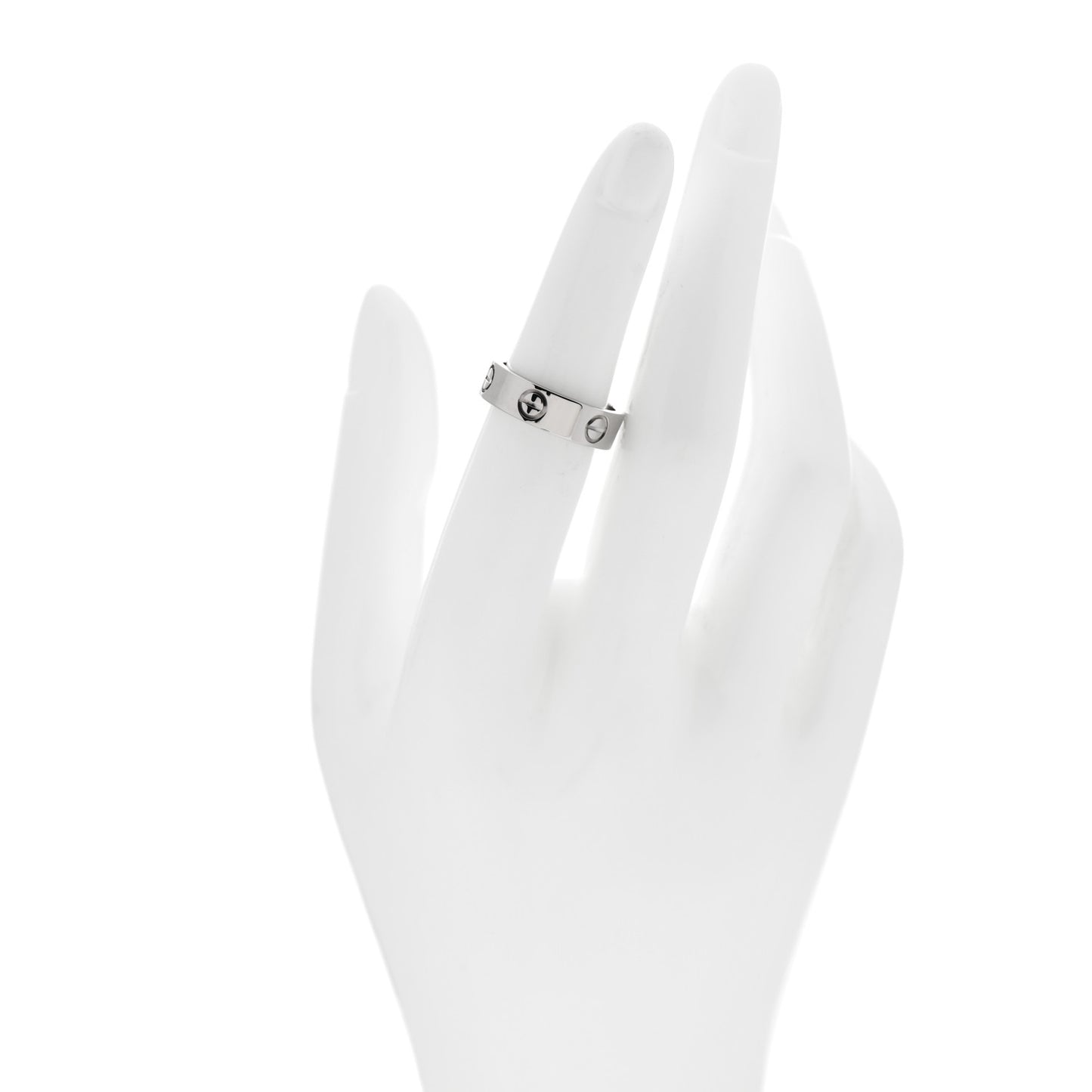 18K White Gold 5.5mm LOVE Ring 51 5.75