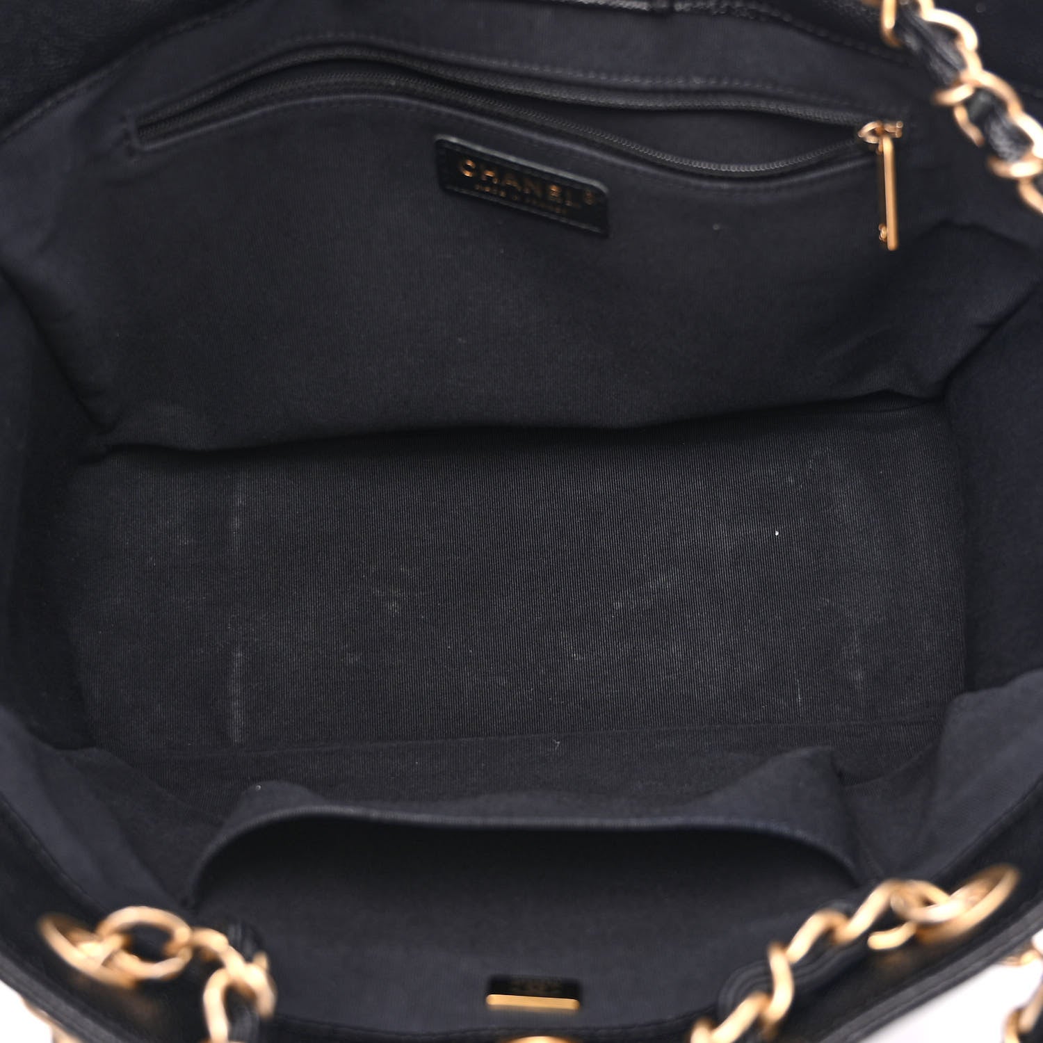 Chanel Caviar Quilted Small Shopping Tote Black 5 of 11