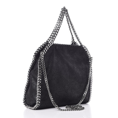 Stella McCartney Shaggy Deer Studded Fringe Mini Falabella Tote Black 4 of 8