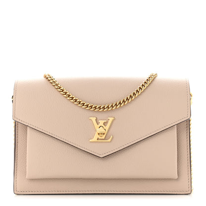Louis Vuitton Soft Calfskin My Lockme Chain Pochette Greige 1 of 10
