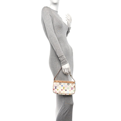 Louis Vuitton Monogram Multicolor Pochette Accessories White 2 of 12