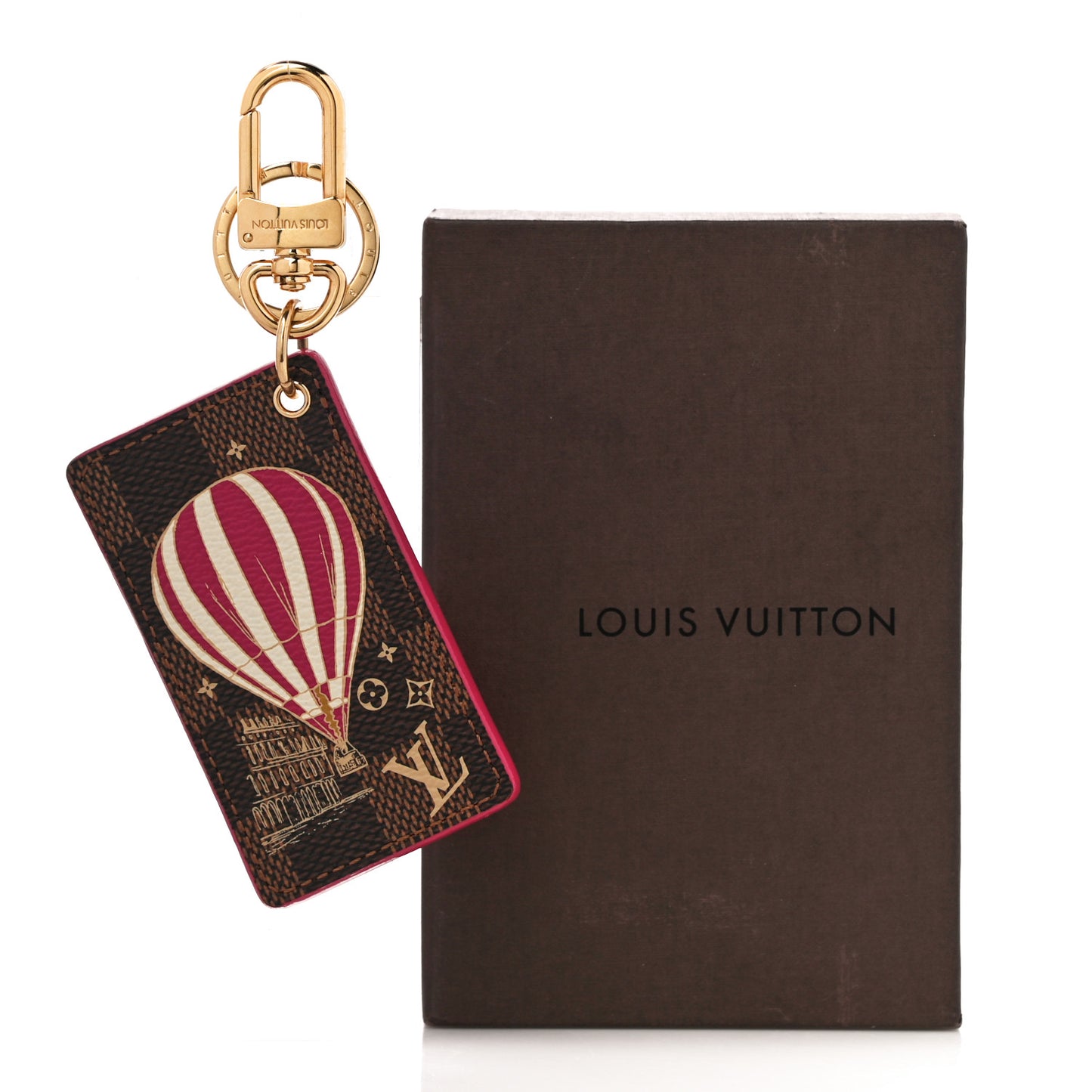 Damier Ebene Illustre Air Balloon Bag Charm Grenade