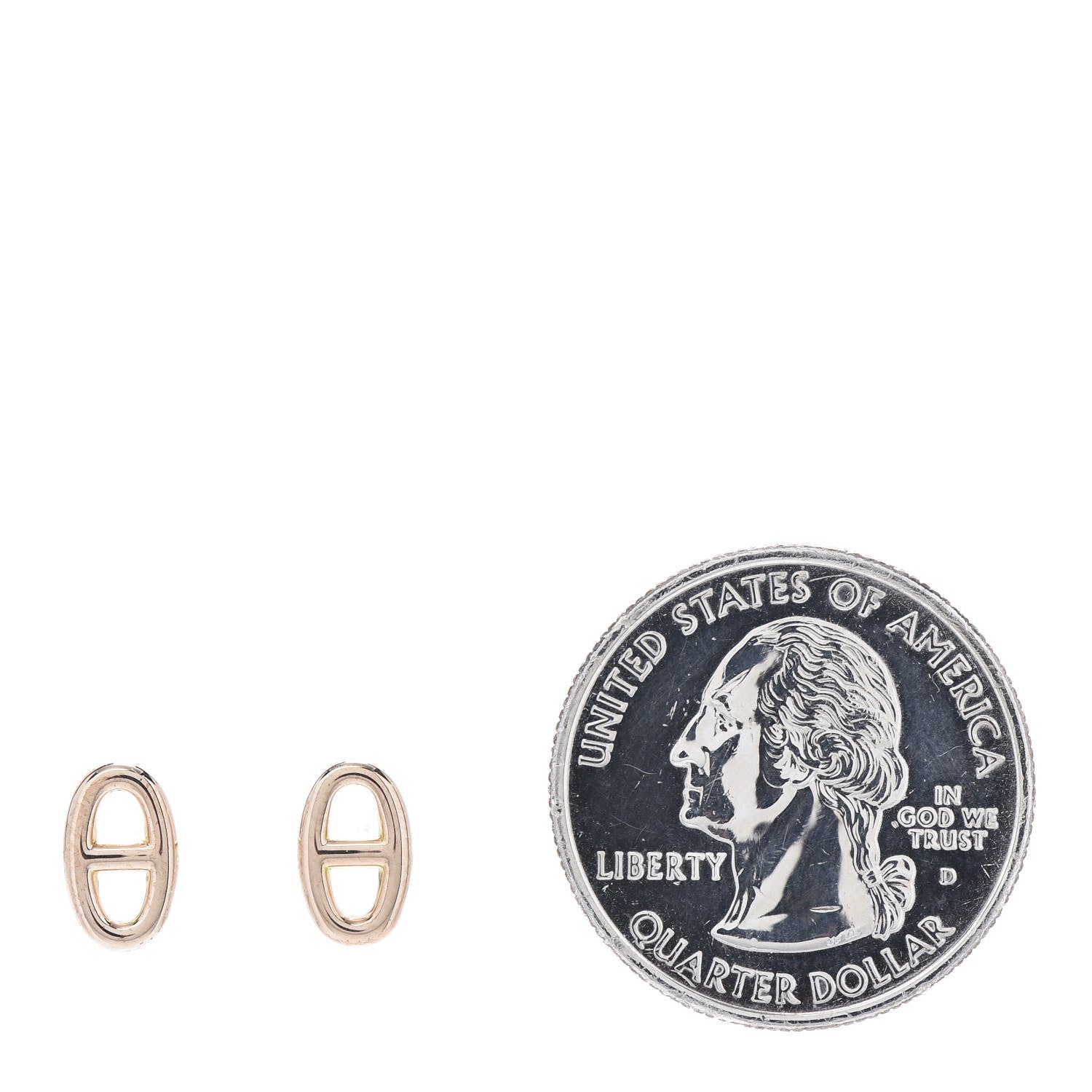 Hermes 18K Rose Gold TPM Farandole Stud Earrings 2 of 6