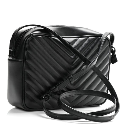 Saint Laurent Calfskin Matelasse Monogram Lou Camera Bag Black 3 of 10