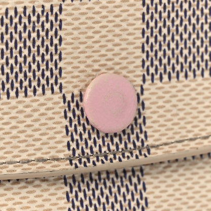 Louis Vuitton Damier Azur Emilie Wallet Rose Ballerine 9 of 12