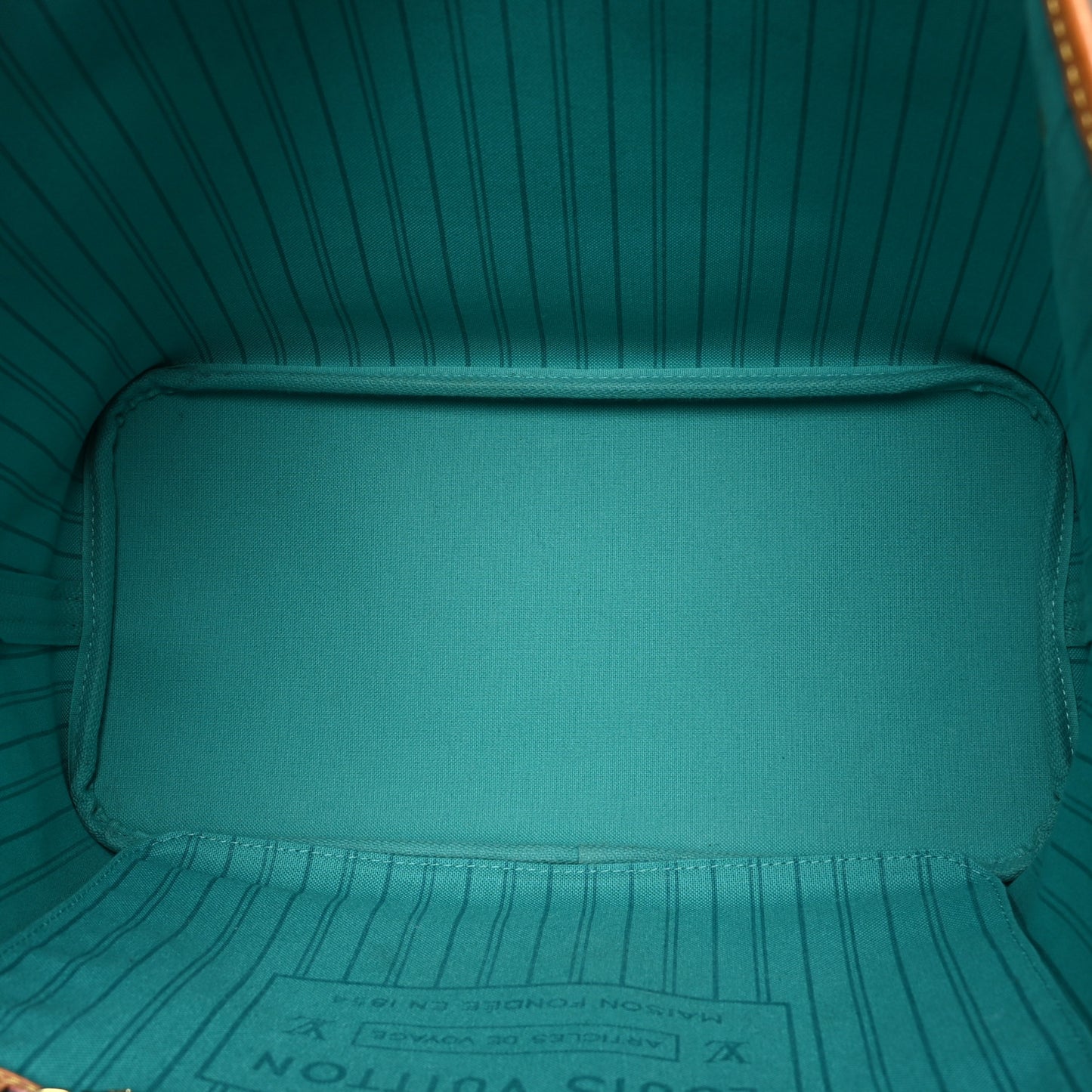Monogram V Neverfull MM Turquoise
