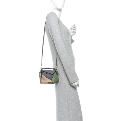 Loewe Calfskin Mini Puzzle Bag Asphalt Grey Nude 2 of 13