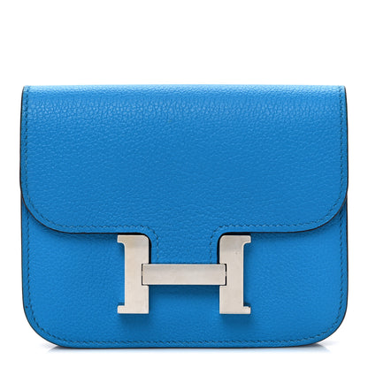 Hermes Evercolor Constance Slim Wallet Bleu Frida 1 of 8