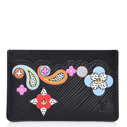 Louis Vuitton Epi Flower Remix Card Holder Black 1 of 6