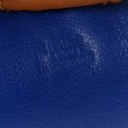 Hermes Milo Lambskin Grigri Rodeo Horse Bag Charm MM Bleu De Malte Rubis Fauve 3 of 3