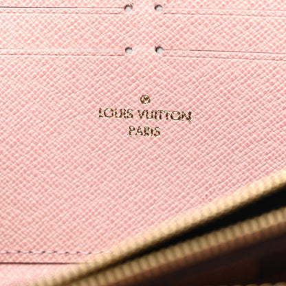 Louis Vuitton Damier Ebene Clemence Wallet Rose Ballerine 6 of 9