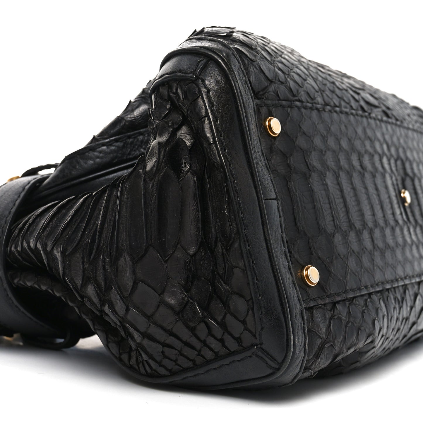 Snakeskin Medium GG Running Tote Black