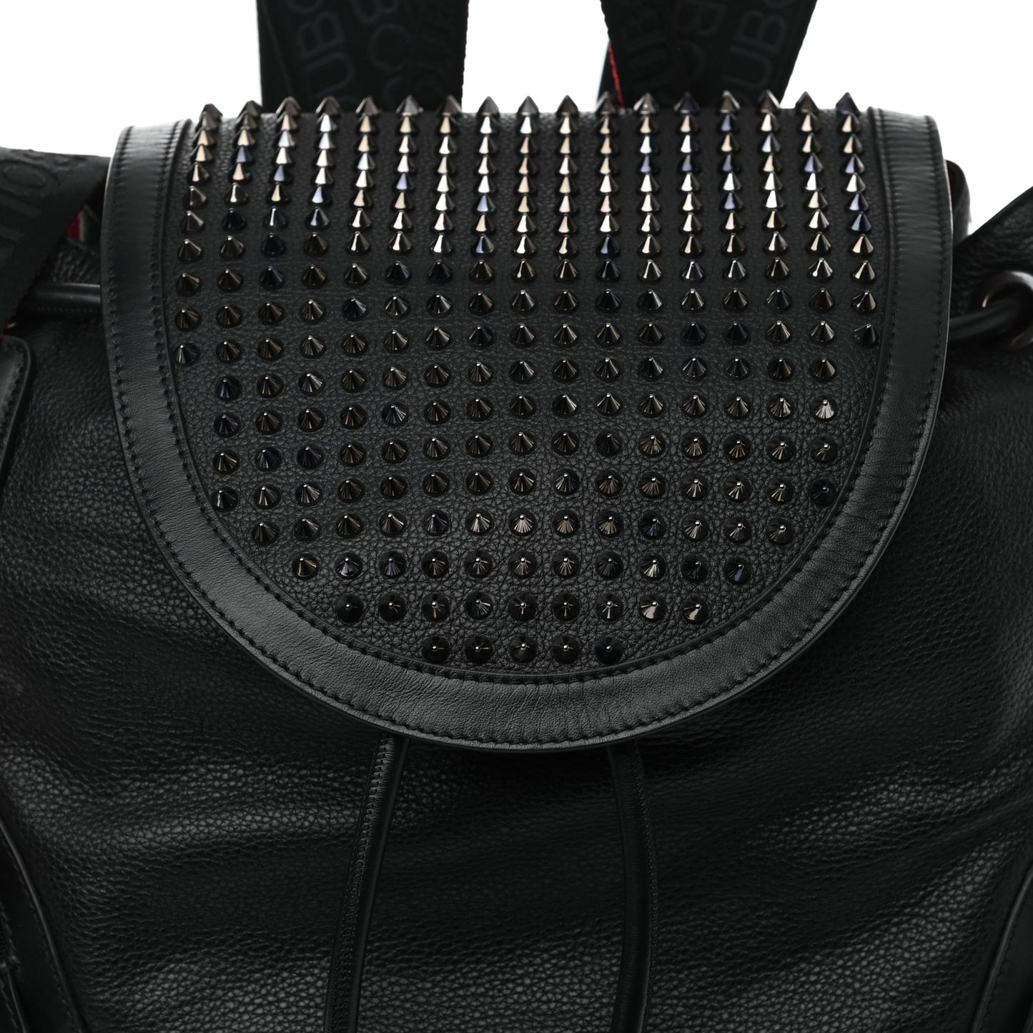 Calfskin Spiked Explorafunk Backpack Black