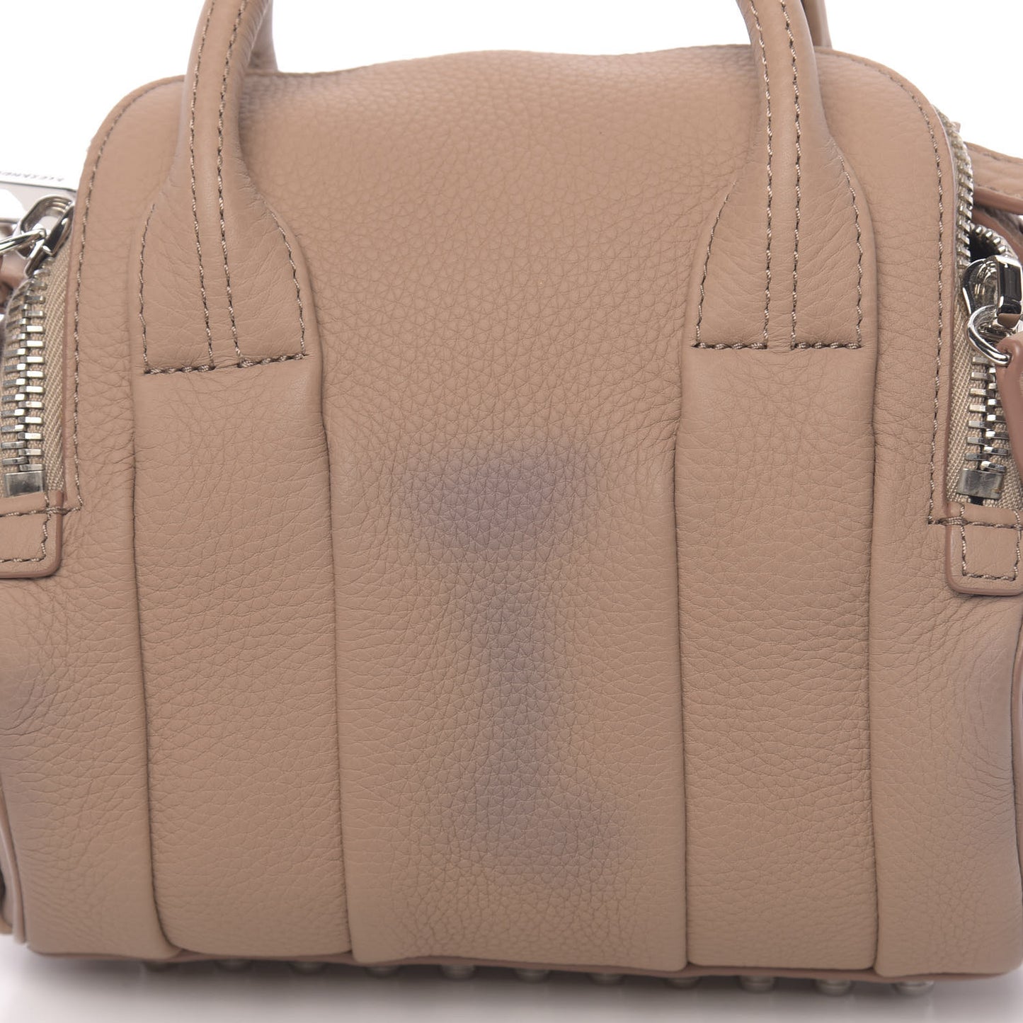 Pebbled Calfskin Mini Rockie Truffle Silver Hardware