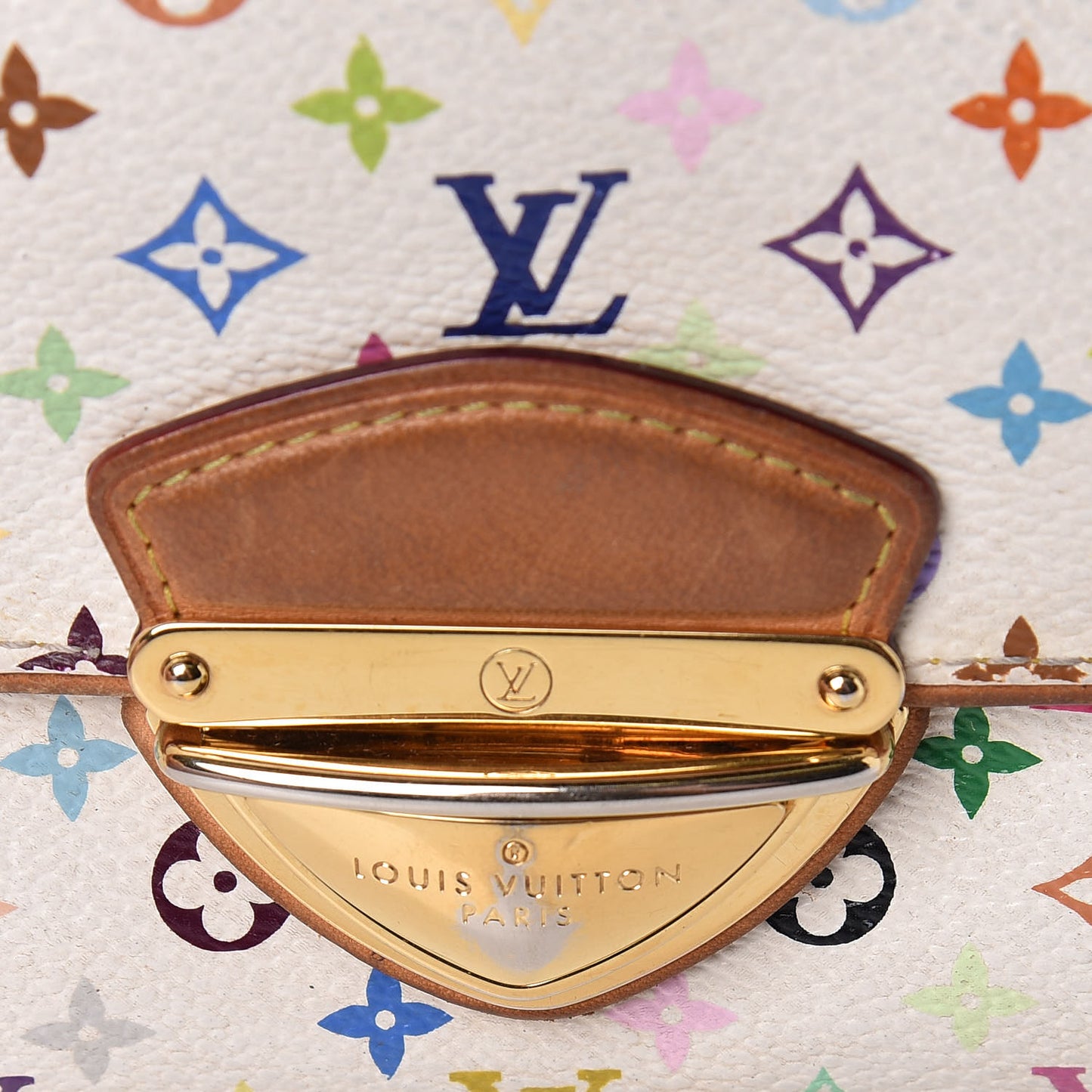 Monogram Multicolor Eugenie Wallet White
