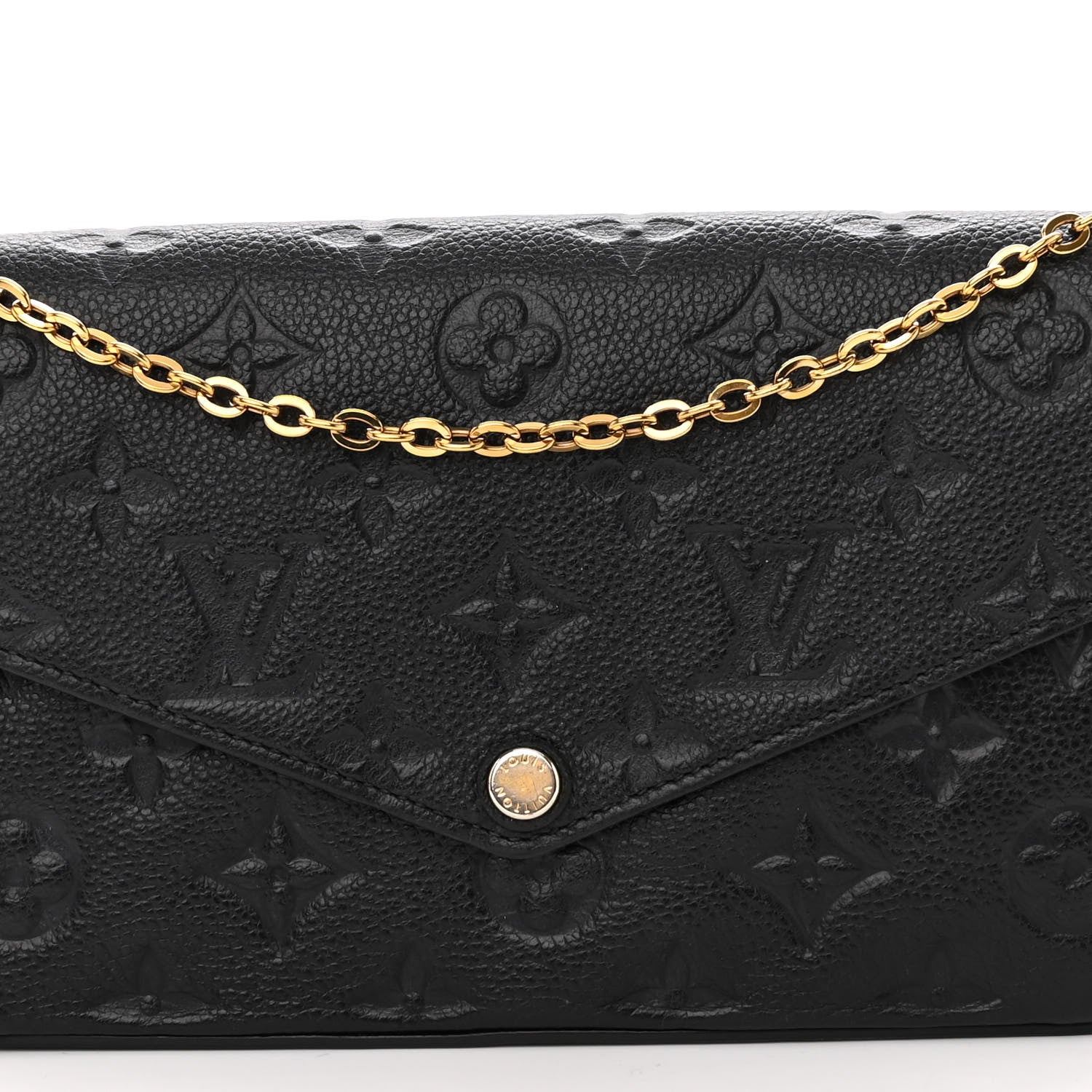 Louis Vuitton Empreinte Pochette Felicie Chain Wallet Black 7 of 9
