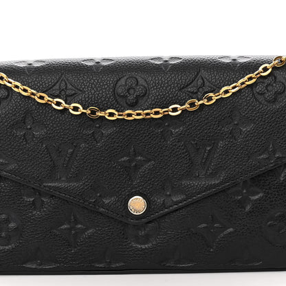 Louis Vuitton Empreinte Pochette Felicie Chain Wallet Black 7 of 9