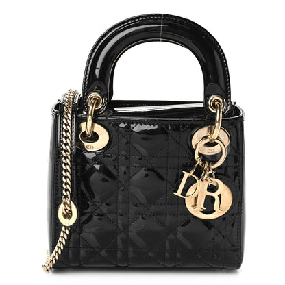 Christian Dior Patent Cannage Mini Lady Dior Black 1 of 9