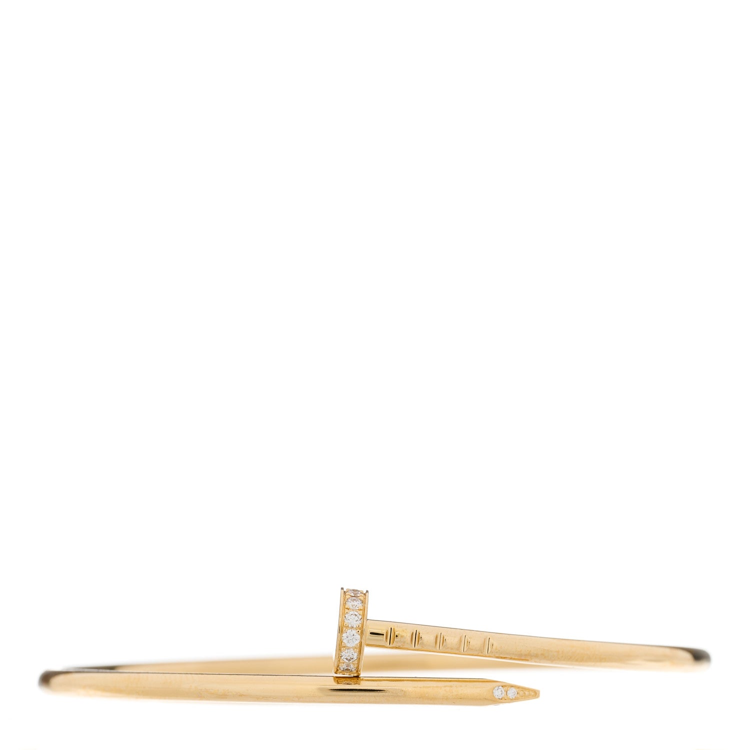 Cartier 18K Yellow Gold Diamond Small Juste Un Clou Bracelet 16 1 of 4