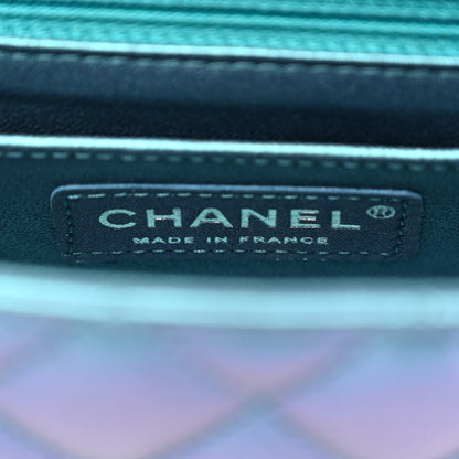Chanel Iridescent Lambskin Quilted Mini Rectangular Flap Turquoise 6 of 11