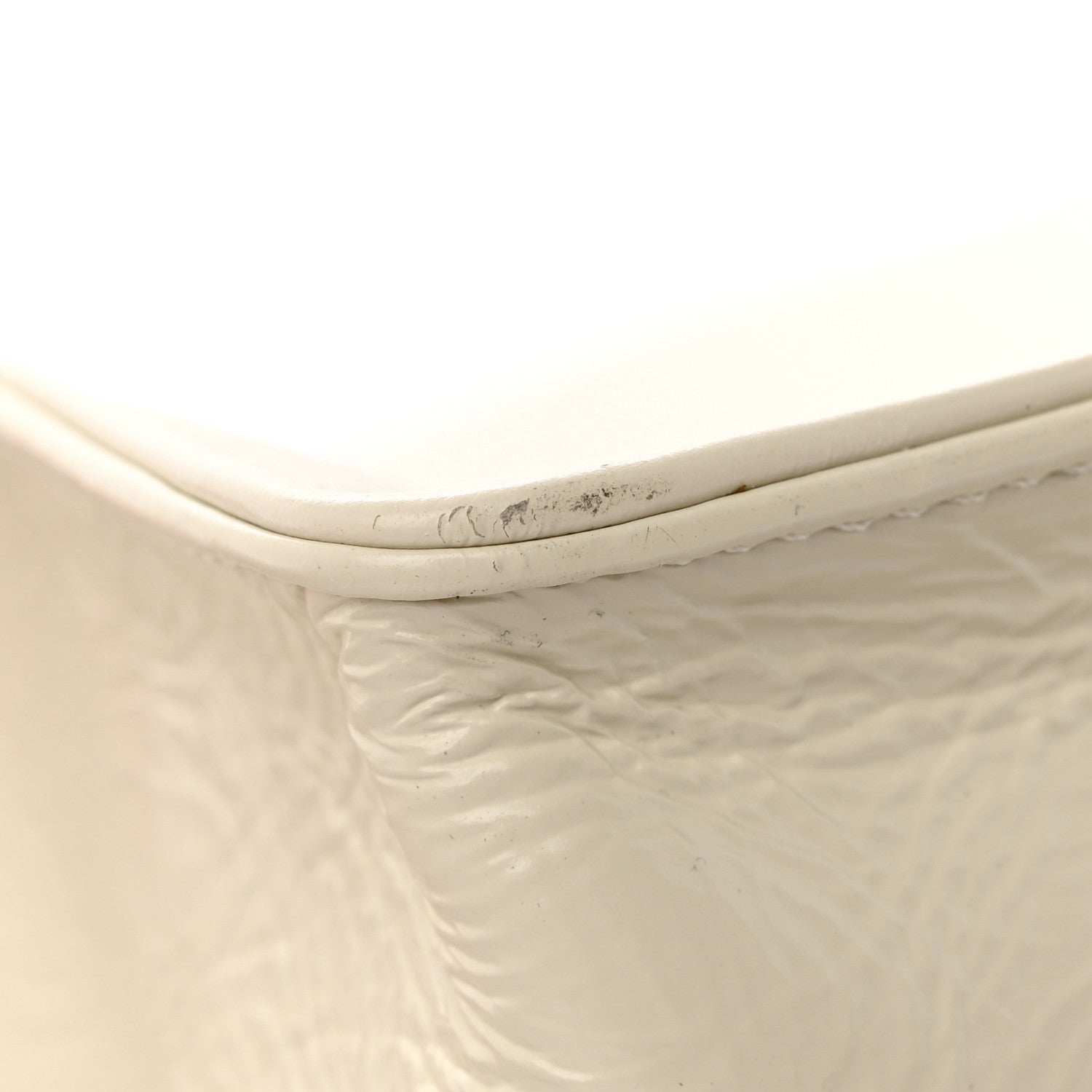 Chanel Shiny Aged Calfskin Shopping Bag White 15 of 19