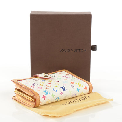 Louis Vuitton Monogram Multicolor French Purse Wallet White 4 of 10