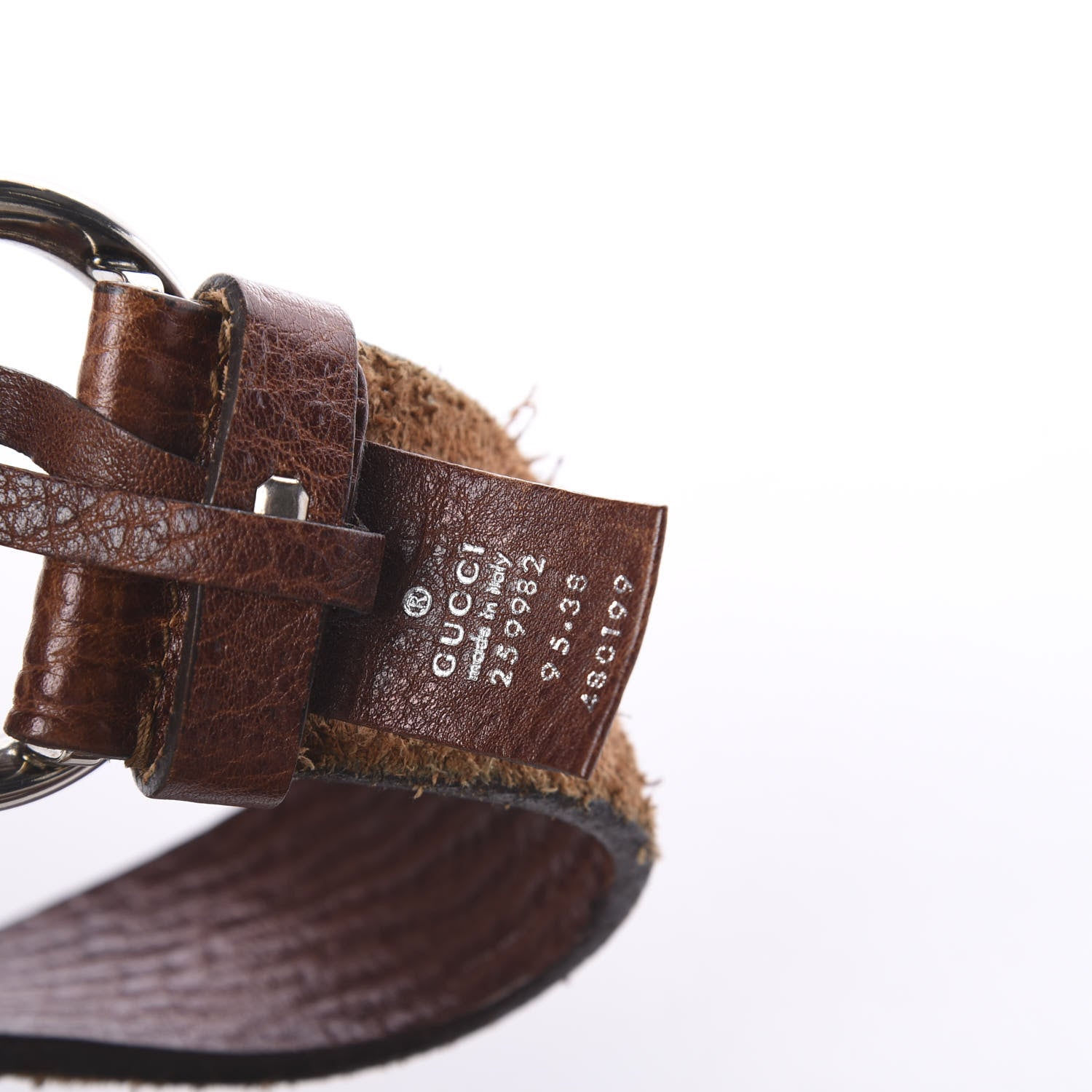 Gucci Calfskin Double G Belt 95 38 Dark Brown 3 of 5