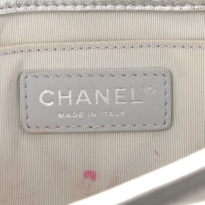 Chanel Metallic Calfskin Quilted Fold Up Again Clutch Silver 7 of 11