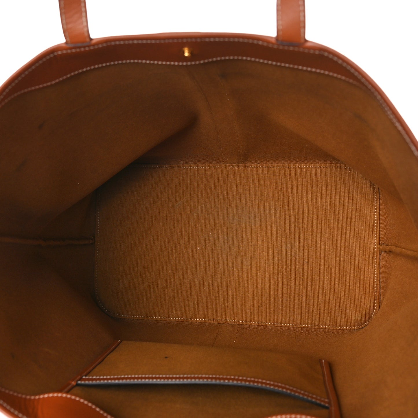 Triomphe Canvas Medium Cabas Bag Tan