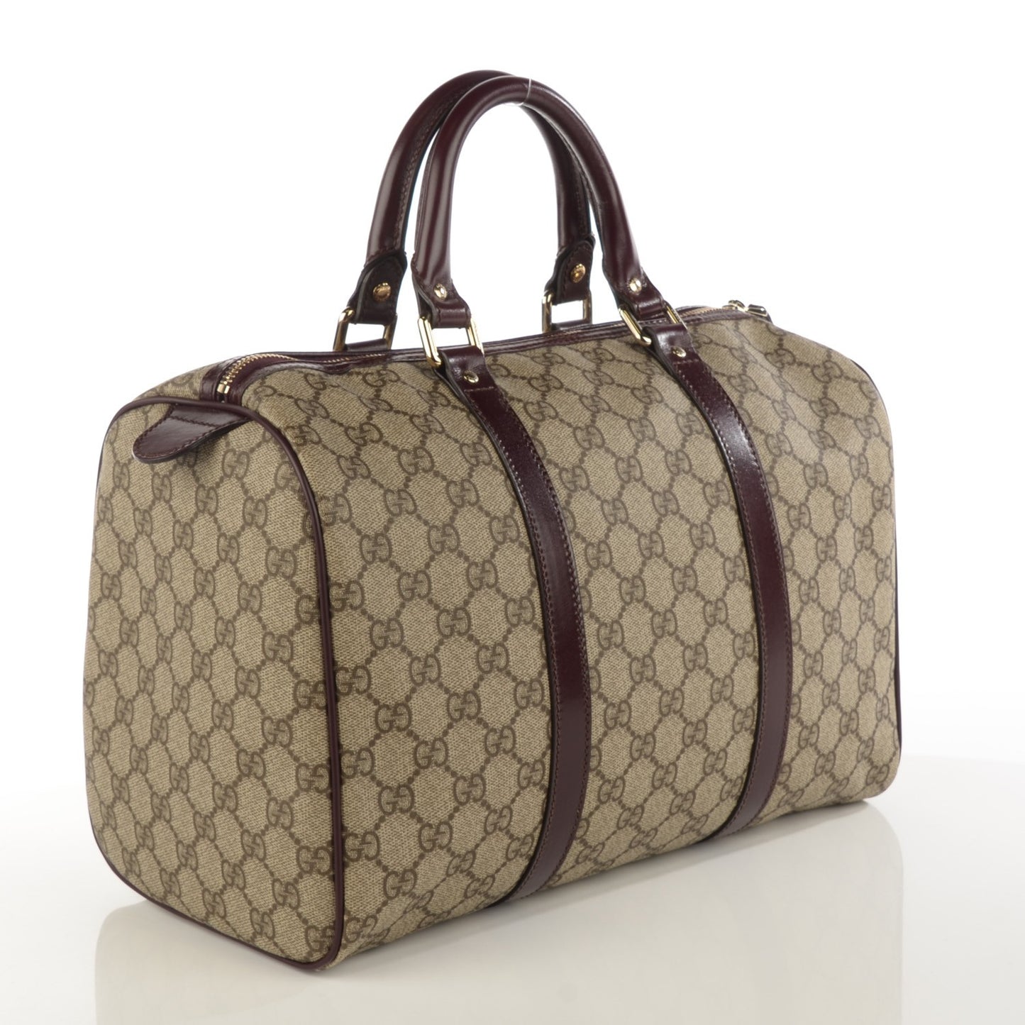 GG Plus Monogram Medium Joy Boston Bordeaux