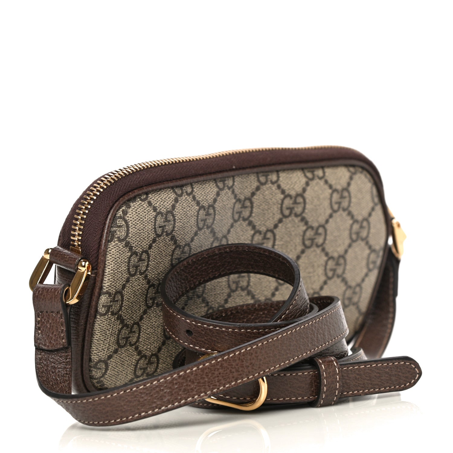 Gucci GG Supreme Monogram Web Mini Ophidia GG Bag Brown 3 of 9