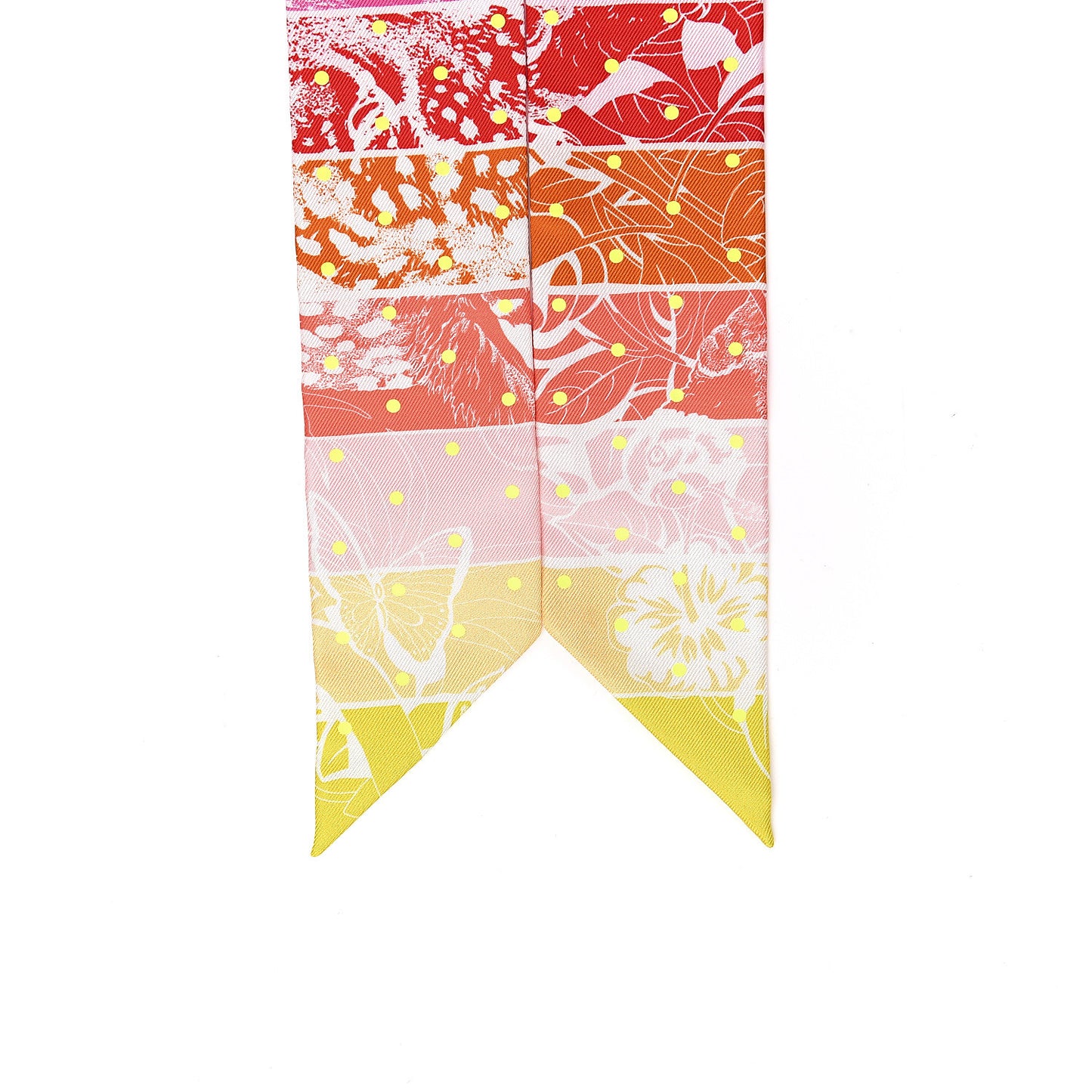 Silk Jungle Love Rainbow Twilly Vert Rose Jaune Fluo