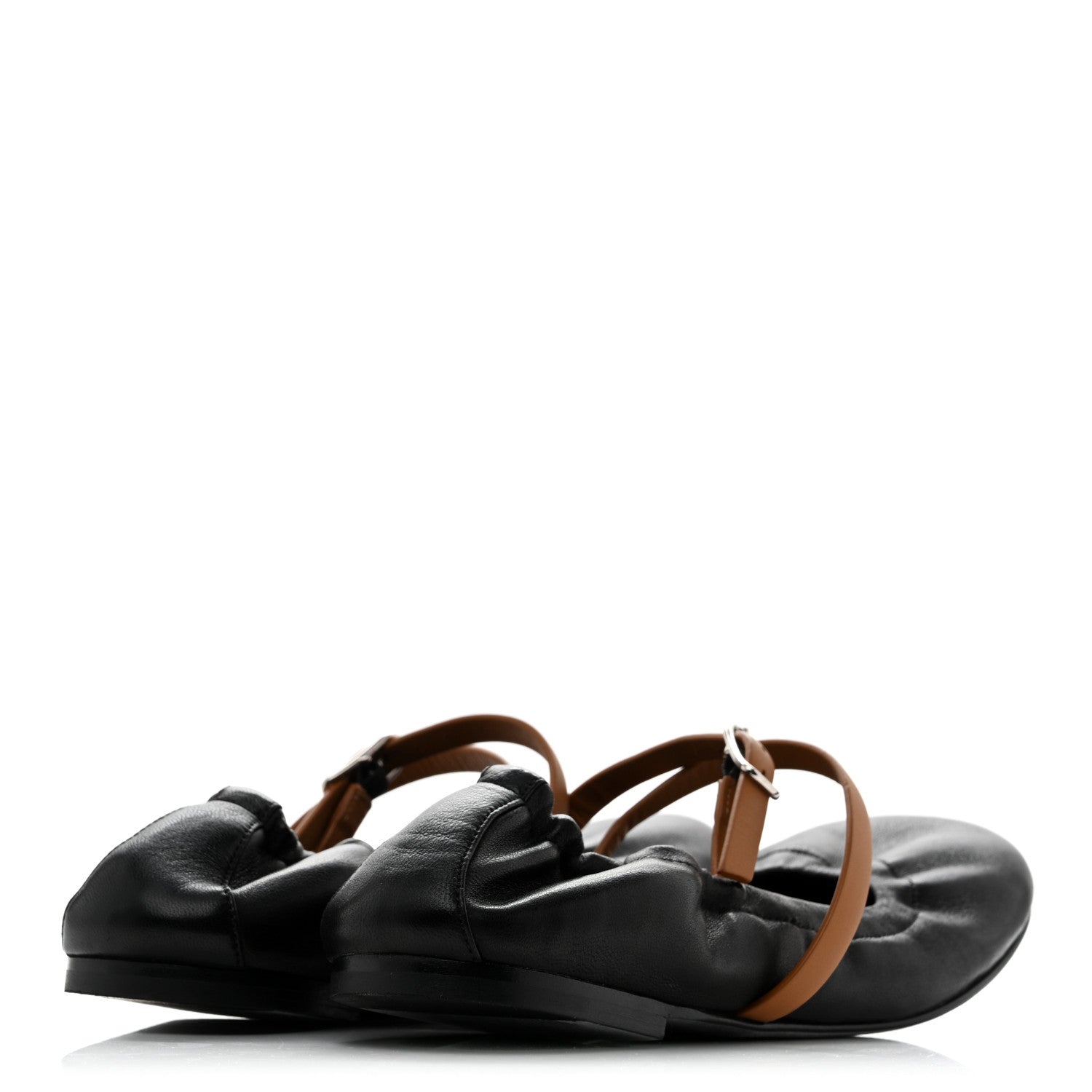 Hermes Nappa Jolly Ballet Flats 37 Black Naturel 5 of 11