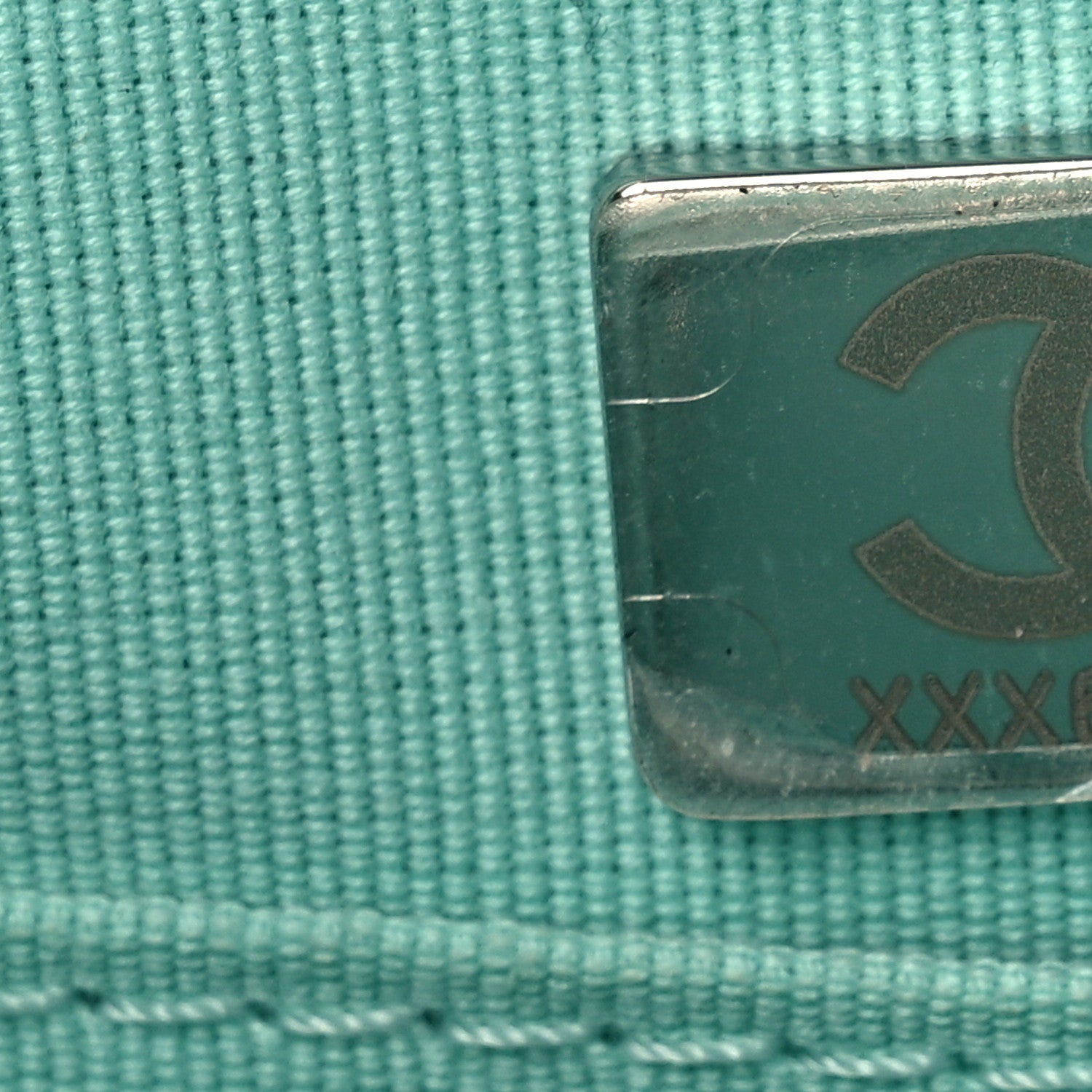 Chanel Shaded Calfskin Small Deauville Tote Light Green Turquoise Purple 8 of 15