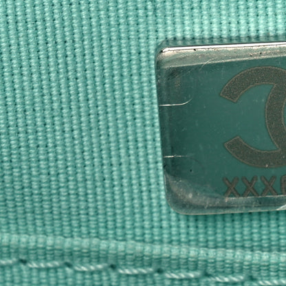 Chanel Shaded Calfskin Small Deauville Tote Light Green Turquoise Purple 8 of 15