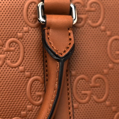 Gucci Calfskin GG Tennis Embossed Large Tote Bag Brown 12 of 12