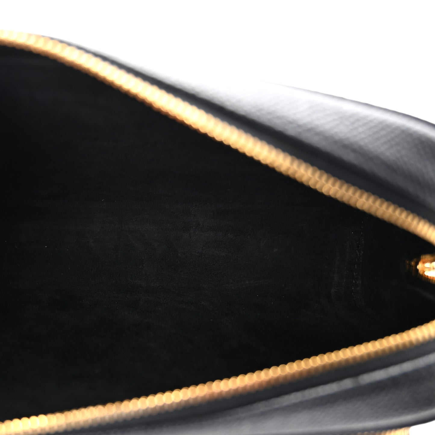 Grained Calfskin Caro Double Pouch Black
