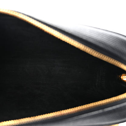 Christian Dior Grained Calfskin Caro Double Pouch Black 5 of 9