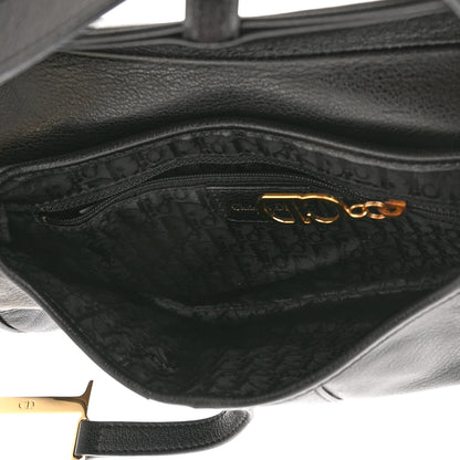 Christian Dior Shiny Goatskin Saddle Bag Black 5 of 11