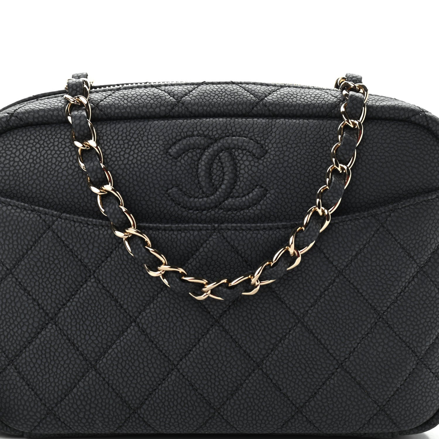 Chanel Iridescent Caviar Quilted Small Coco Tassel Camera Case Black 8 of 10