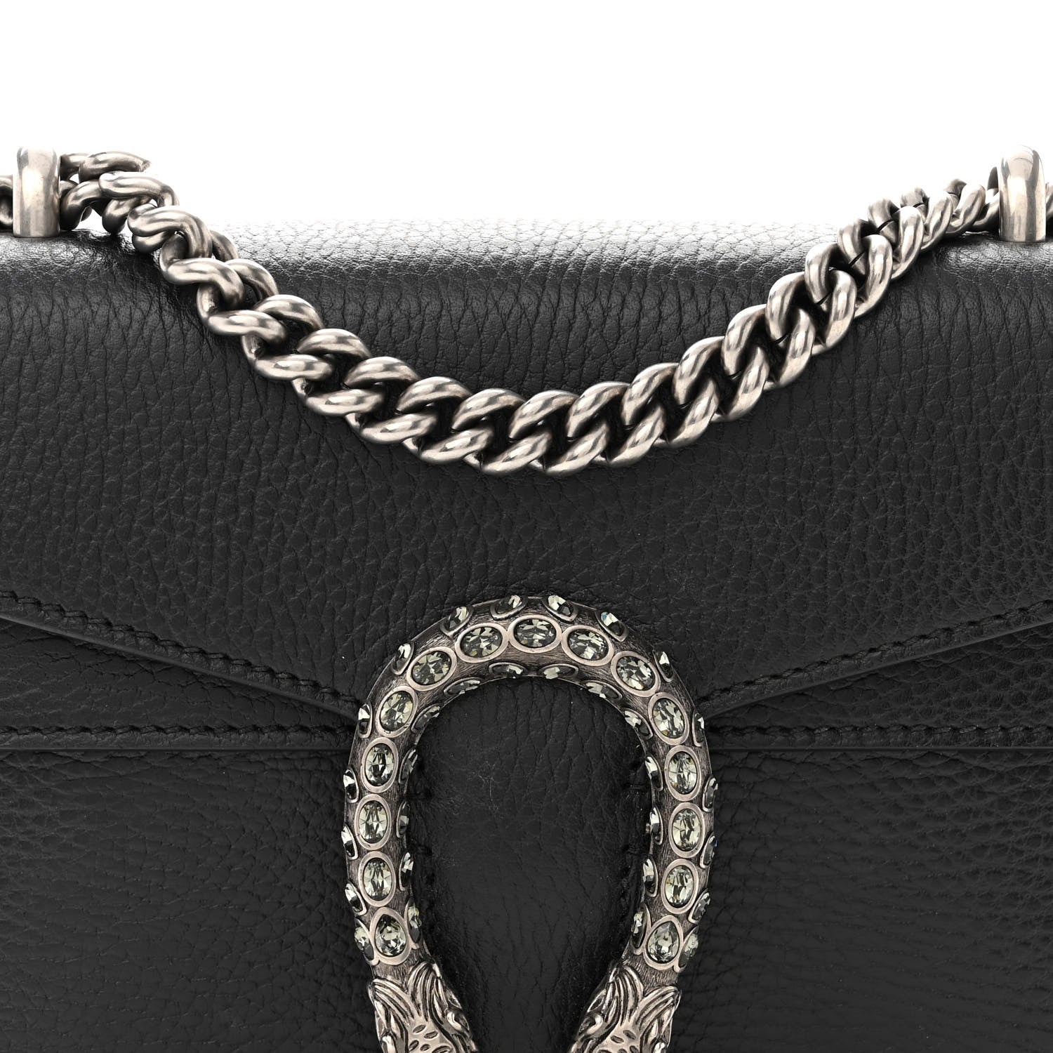 Gucci Calfskin Mini Dionysus Shoulder Bag Black 9 of 12