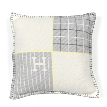 Hermes Wool Cashmere Avalon Cabriole Pillow Gris Perle 1 of 4