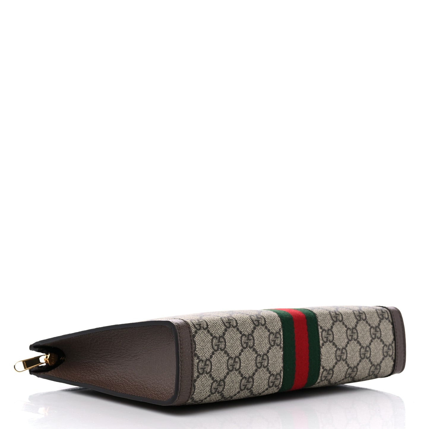 GG Supreme Monogram Web Ophidia Pouch Brown