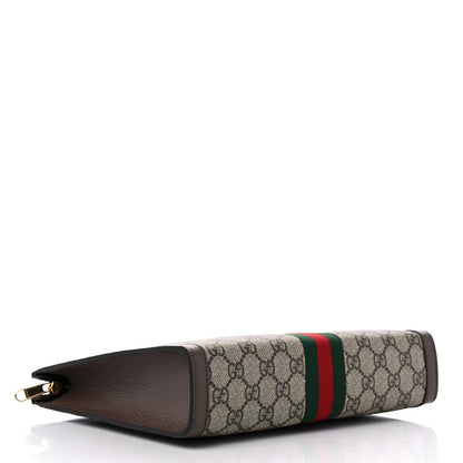 Gucci GG Supreme Monogram Web Ophidia Pouch Brown 4 of 9