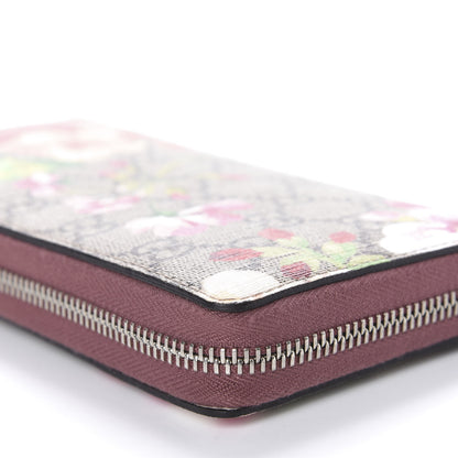 Gucci GG Supreme Monogram Blooms Zip Around Wallet Beige Multicolor Dry Rose 7 of 8