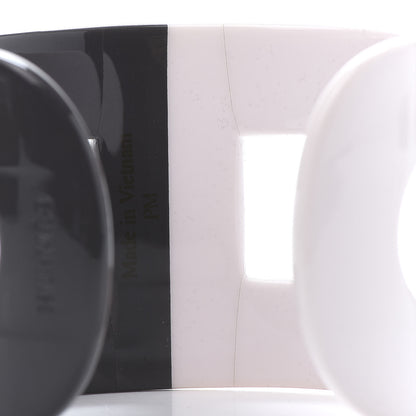 Hermes Lacquered Wood Ano Bracelet PM White Etain 6 of 8