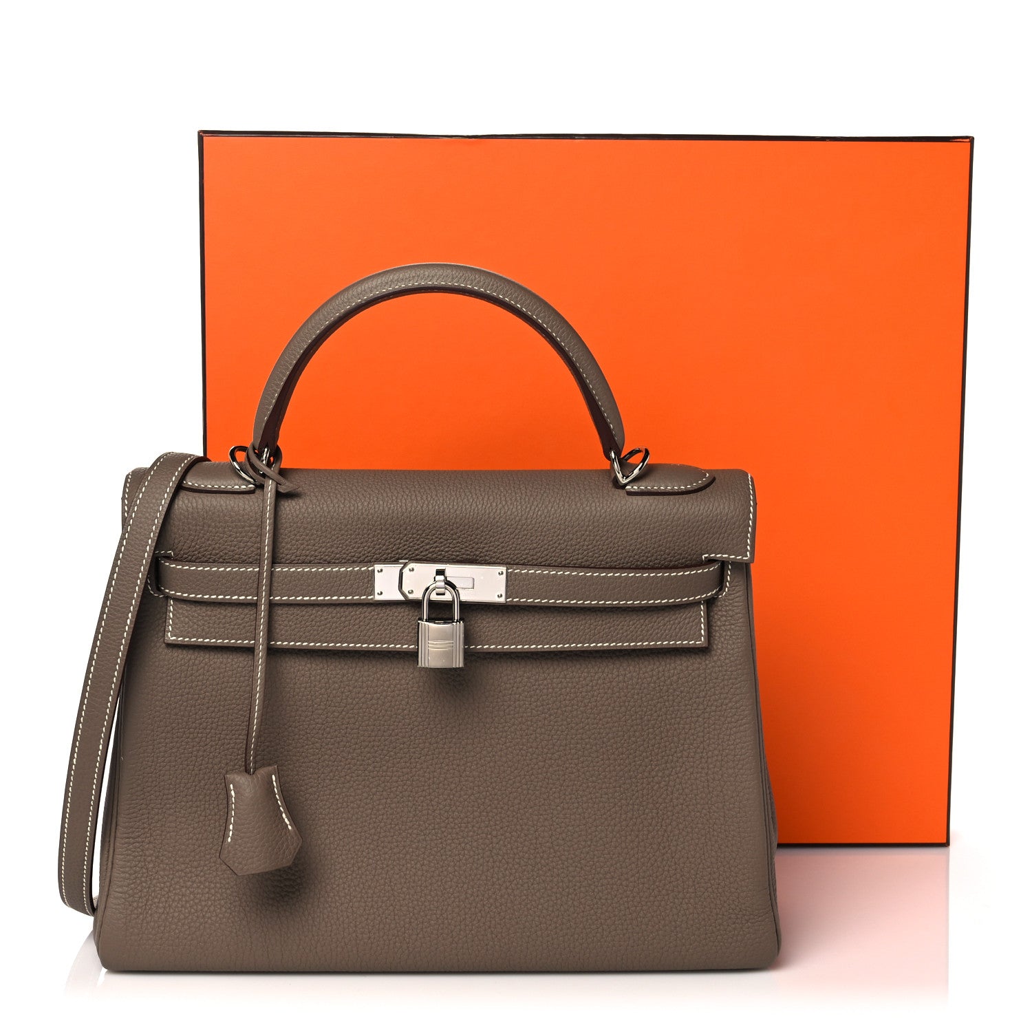 Hermes Togo Kelly Retourne 32 Etoupe 38 of 38