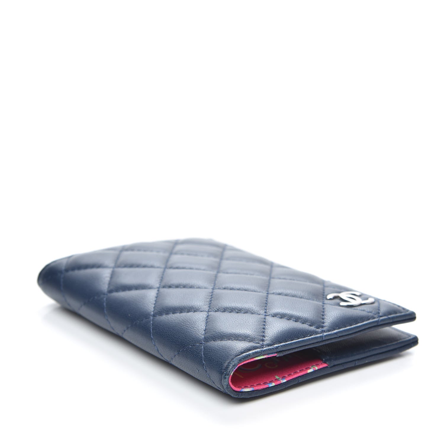 Chanel Lambskin Quilted Passport Holder Navy 4 of 8