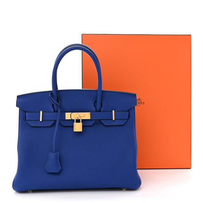 Hermes Togo BIRKIN 30 Bleu Royal 11 of 11
