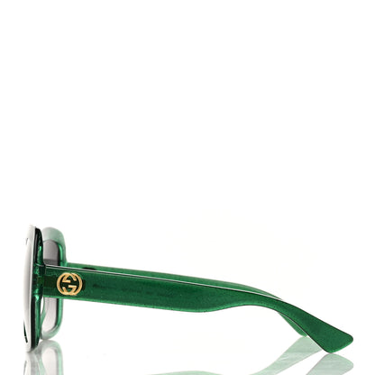 Gucci Acetate Square Frame Sunglasses GG0036S Glitter Green 3 of 8